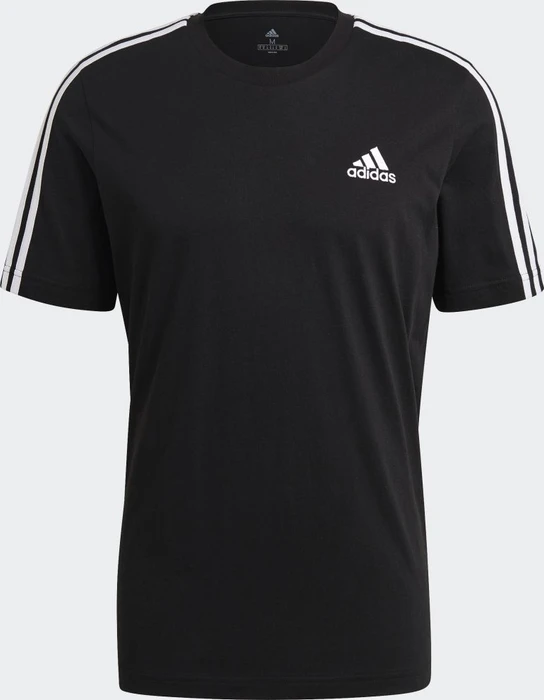 adidas Essentials 3-Streifen T-Shirt kurzarm schwarz/weiß (Herren)
