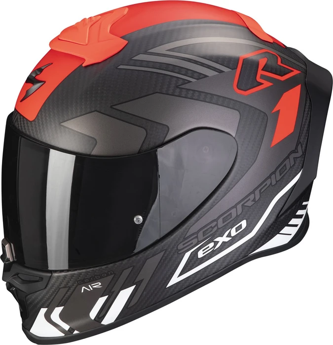 Scorpion EXO-R1 Evo Carbon Air Supra matt schwarz/silber/weiß