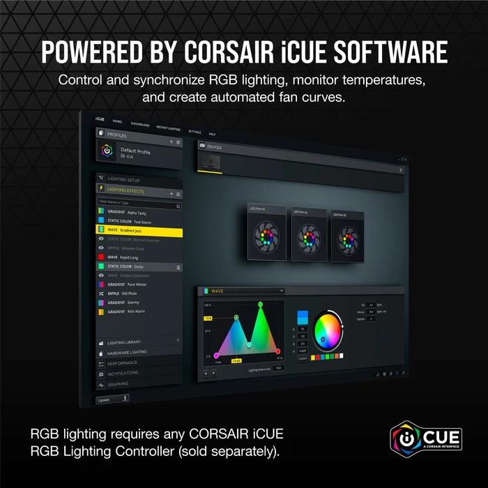 Corsair SP Series iCUE SP140 RGB Elite, schwarz, 140mm