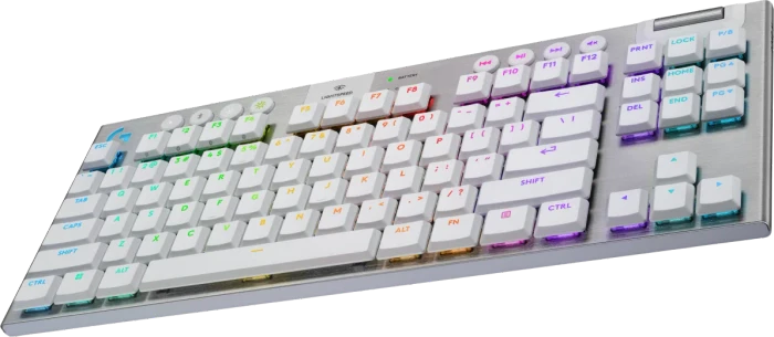Logitech G915 X Lightspeed TKL, weiß, LEDs RGB, GL TACTILE, USB/Bluetooth, DE