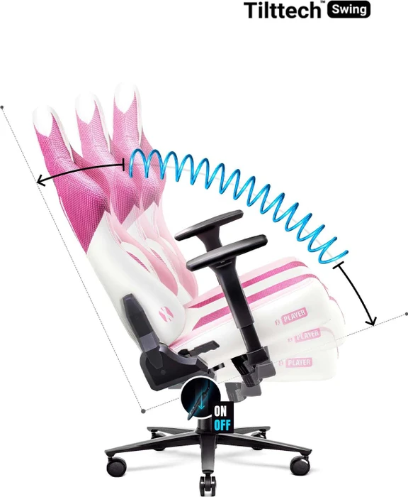 Diablo Chairs X-Player 2.0 King Gamingstuhl, pink/weiß