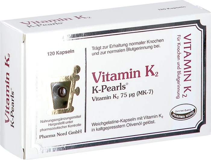 Pharma Nord Vitamin K2 75µg K-Pearls Weichkapseln, 120 Stück