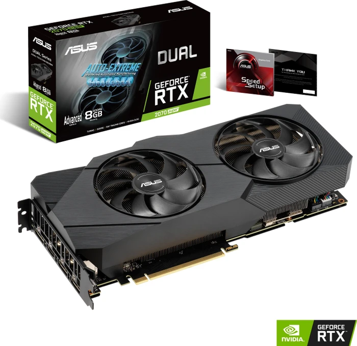 ASUS Dual GeForce RTX 2070 SUPER Advanced EVO, DUAL-RTX2070S-A8G-EVO, 8GB GDDR6, HDMI, 3x DP