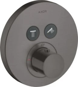Hansgrohe Axor ShowerSelect rund Thermostat mit 2 Ventilen brushed black chrome