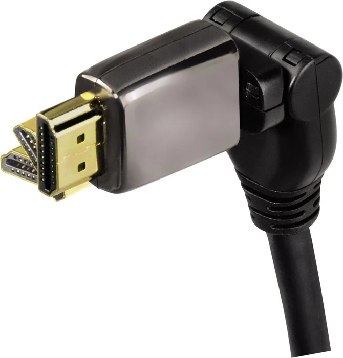 Hama High Speed mit Ethernet HDMI 1.4 Kabel und rotierbarem Stecker schwarz, 1.50m