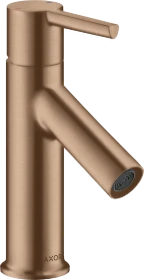 Hansgrohe Axor Starck Einhebel-Waschtischmischer 80 mit Hebelgriff und Ablaufgarnitur brushed red gold