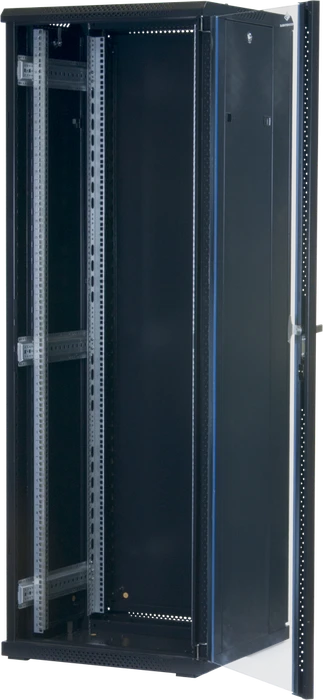 Rockstable 19" Serverschrank 37HE, Sicherheitsglastür, IP2X, schwarz, 600mm tief