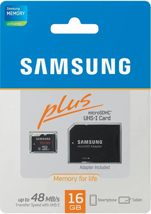 Samsung Plus R48 16GB Kit, UHS-I, Class 10