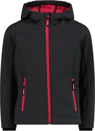 CMP Softshell Melange Fix Hood Funktionsjacke antracite-carminio (Junior)