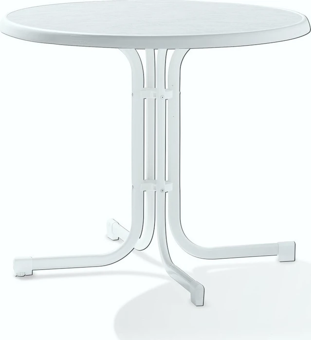 Sieger Boulevard mecalit-Pro Klapptisch 86cm weiß/marmordekor weiß