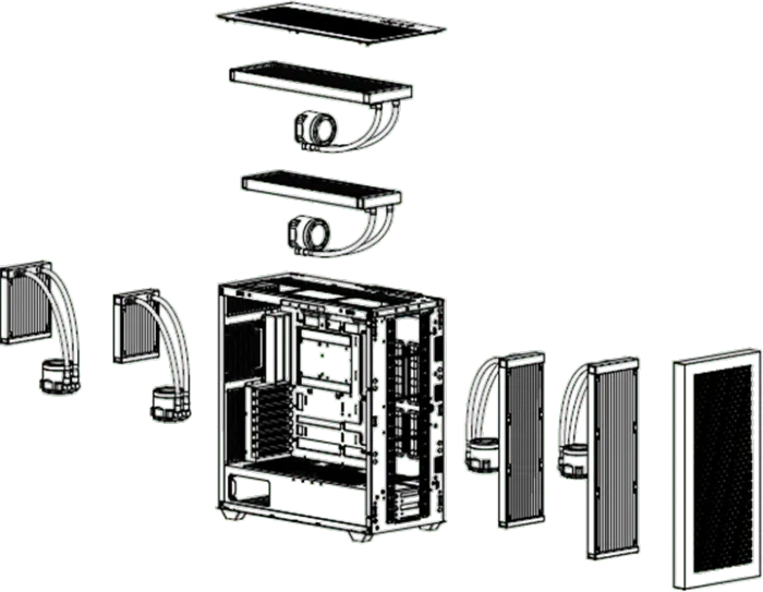 Thermaltake AX500 Snow, weiß, Glasfenster