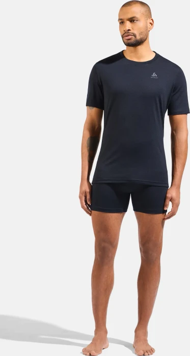 Odlo Natural Merino 160 Baselayer Funktionsshirt kurzarm schwarz (Herren)