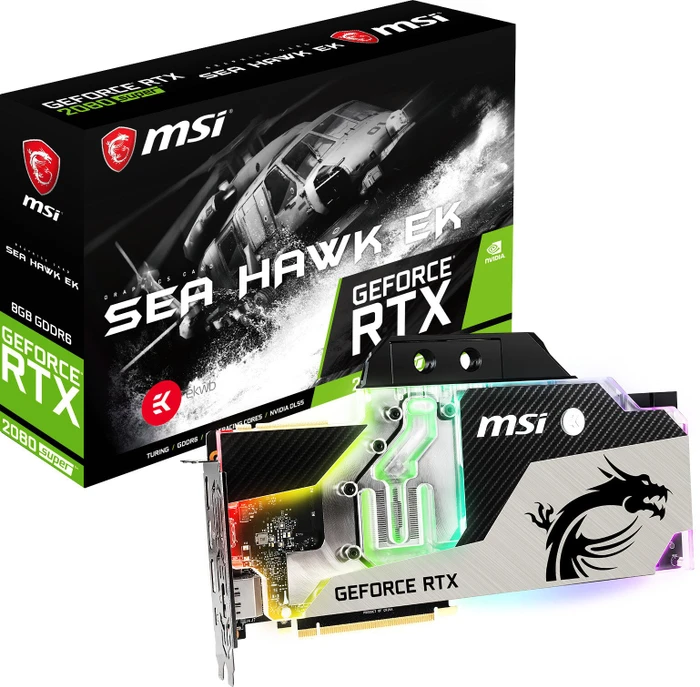 MSI GeForce RTX 2080 SUPER Sea Hawk EK X, 8GB GDDR6, HDMI, USB-C, 3x DP