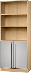 Hammerbacher Schrank 5OH V7700, Relinggriff, buche/silber, Aufbewahrungskombination