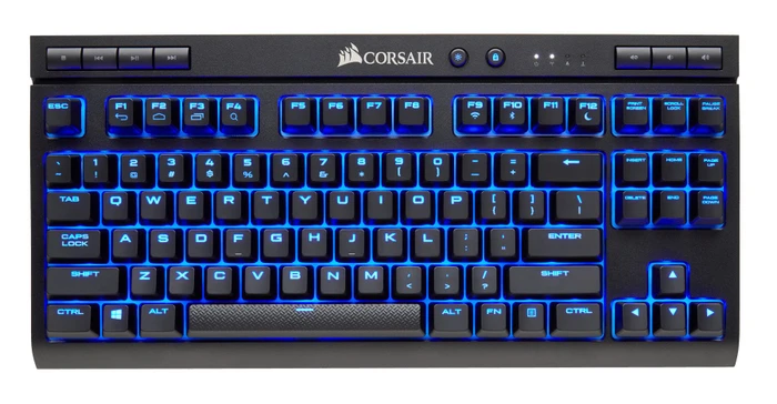 Corsair Gaming K63 Wireless, LEDs blau, MX RED, USB/Bluetooth, DE