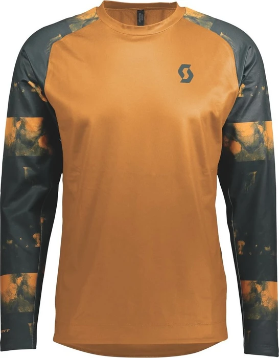 Scott Trail Storm Trikot langarm copper orange/tree green (Herren)