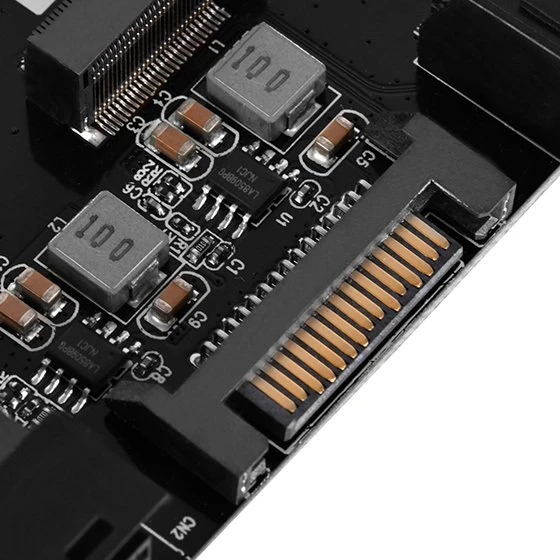 SilverStone SDP12, 2x SATA 7 Pin > 2x M.2 SATA, 1x SFF-8643 > 1x M.2 PCIe NVMe
