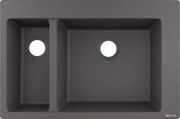 Hansgrohe S51 S510-F635 180/450 Einbau Becken rechts steingrau