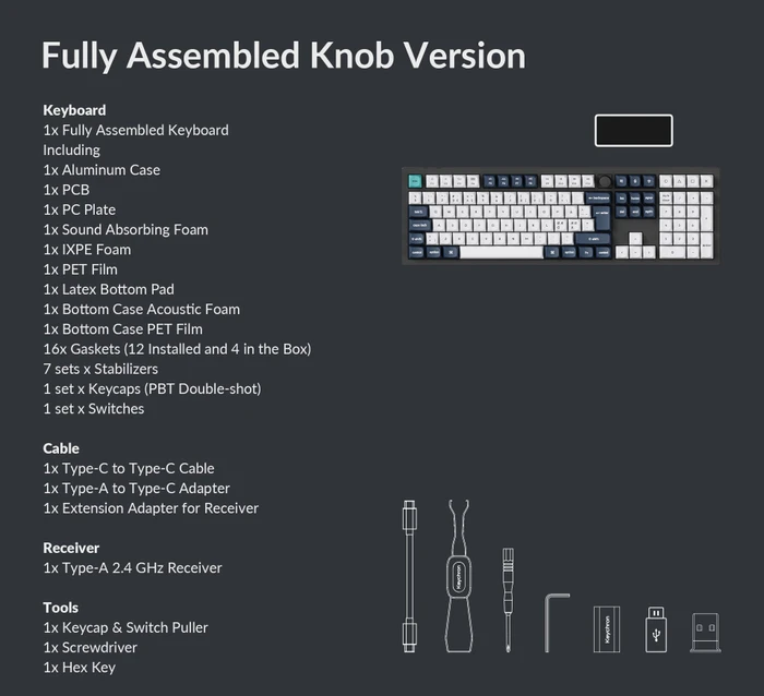 Keychron Q6 Max, Carbon Black, LEDs RGB, hot-swap, Gateron Jupiter RED, USB/Bluetooth, DE