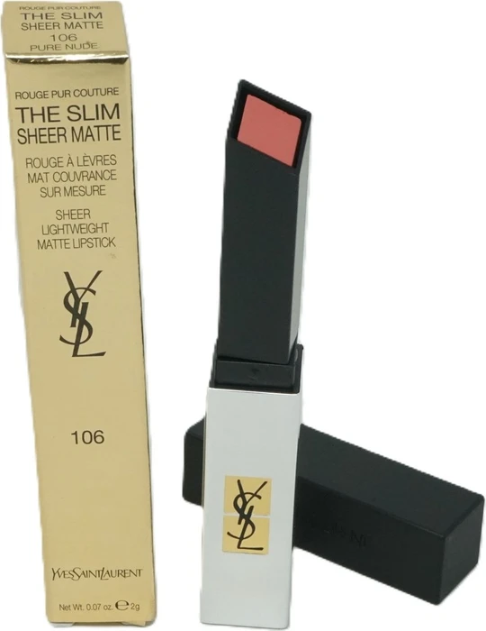 Yves Saint Laurent Rouge Pur Couture The Slim Sheer Matte Lippenstift 106 Pure Nude, 2.2g