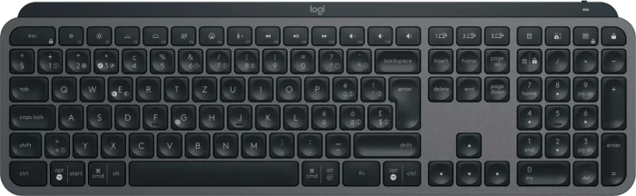 Logitech MX Keys S, Graphite, schwarz, LEDs weiß, Logi Bolt, USB/Bluetooth, CH