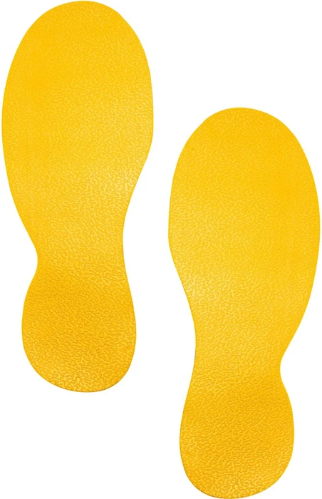Durable Fuss gelb, Bodenmarkierung, 90mm/240mm, 10 Stück