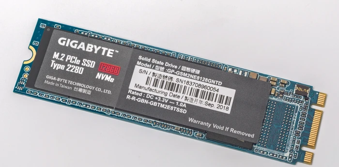 GIGABYTE M.2 PCIe SSD Type 2280 128GB, M.2 2280 / B-M-Key / PCIe 3.0 x2