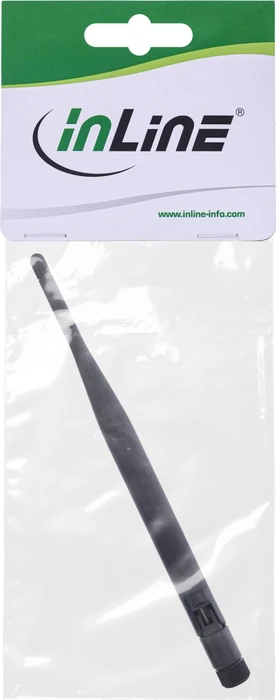 InLine WLAN Antenne, mit Gelenk Antenne, 2.4GHz, 5dBi, SMA, omnidirektional, schwarz