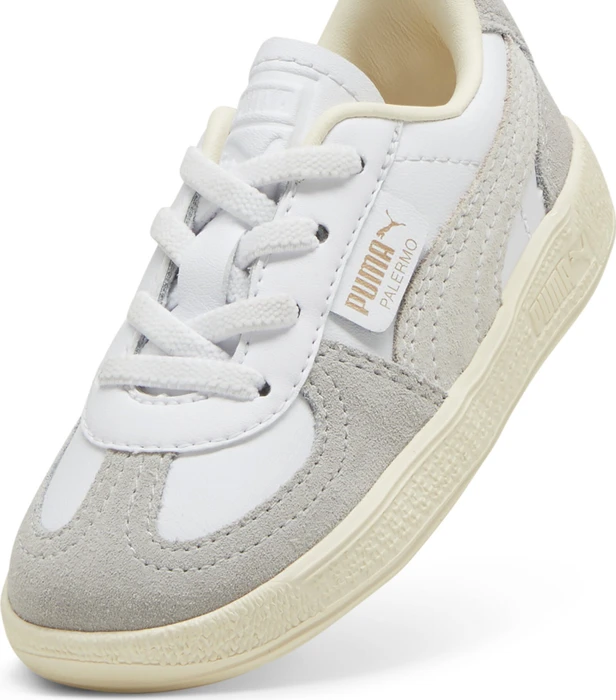 Puma Palermo Leather puma white/cool light gray/sugared almond (Junior)