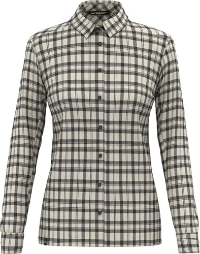 Salewa Fanes Flannel 5 Polarlite Hemd langarm oatmeal/black out (Damen)