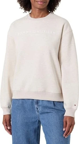 Tommy Hilfiger Rundhals mit Logo Sweatshirt classic beige (Damen)