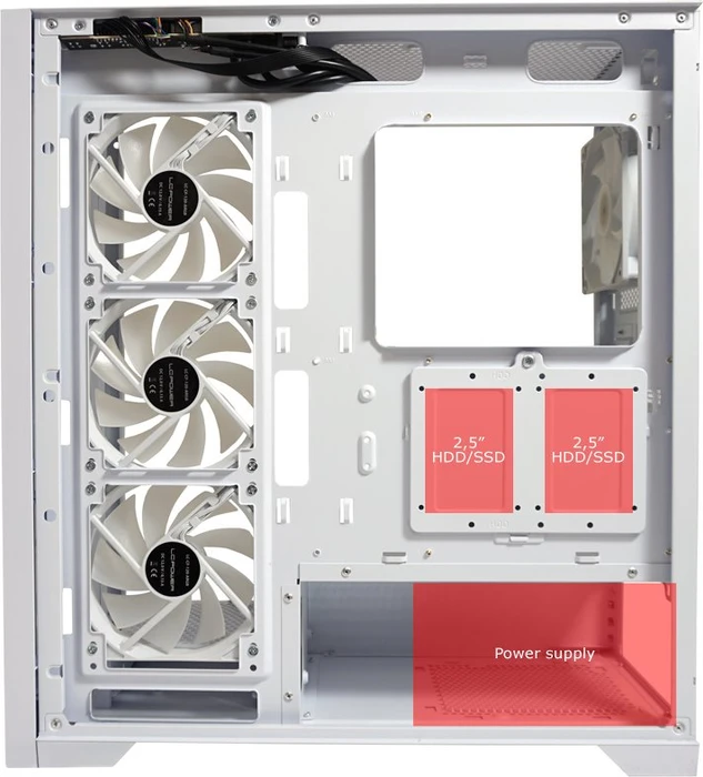 LC-Power Gaming 806W Crosswind_X, weiß, Glasfenster