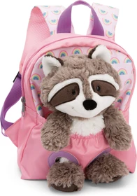 Nici Plüschtier Waschbär rosa Kindergartenrucksack