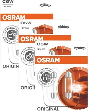 Osram Original Soffitte C5W 36mm 5W, 2er-Pack Blister