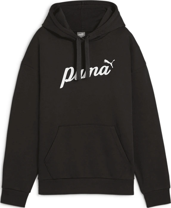 Puma ESS+ Script Hoodie puma black/white rubber (Damen)