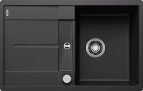 Blanco Metra 45 S-F Einbau Becken reversibel mit Ablauffernbedienung schwarz
