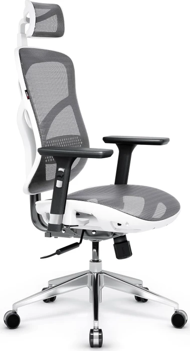 Diablo Chairs V-Basic Ergonomischer Bürostuhl, weiß/grau