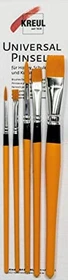 Kreul Synthetics Universalpinsel rund flach Pinselset,   5-tlg.