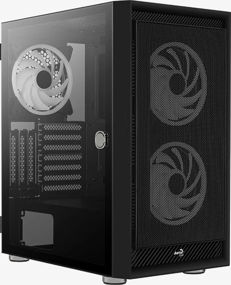AeroCool Graphite, Lüfter LED RGB, Glasfenster