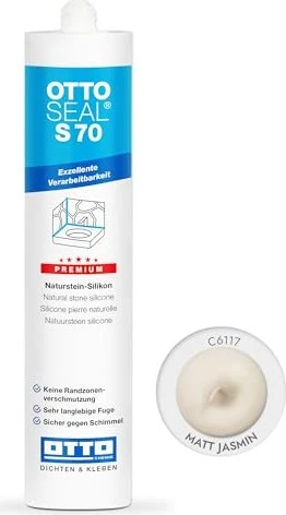 Otto-Chemie Ottoseal S 70 C6117 Naturstein Silikonkleber matt jasmin, 310ml