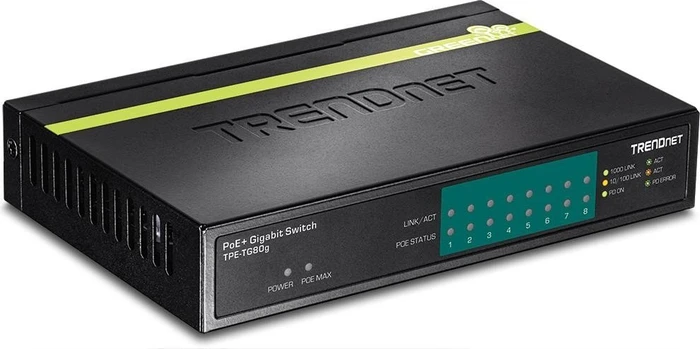 TRENDnet TPE-TG Desktop Gigabit Switch, 8x RJ-45, 123W PoE+