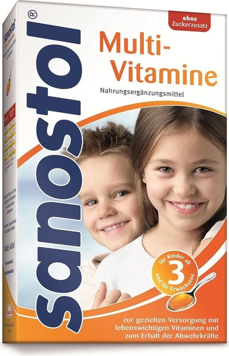 Takeda Sanostol Multivitamin Saft ohne Zuckerzusatz, 460ml