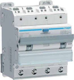 Hager Fehlerstrom-Leitungsschutzschalter 4P 6kA C-20A 30mA Typ A QC/QB