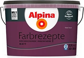 Alpina Farben Farbrezepte Innenfarbe tiefer traum matt, 2.5l
