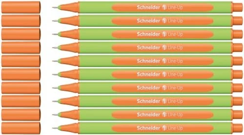 Schneider Line-Up Tintenroller (Mine) tango orange/grün, 10er-Pack