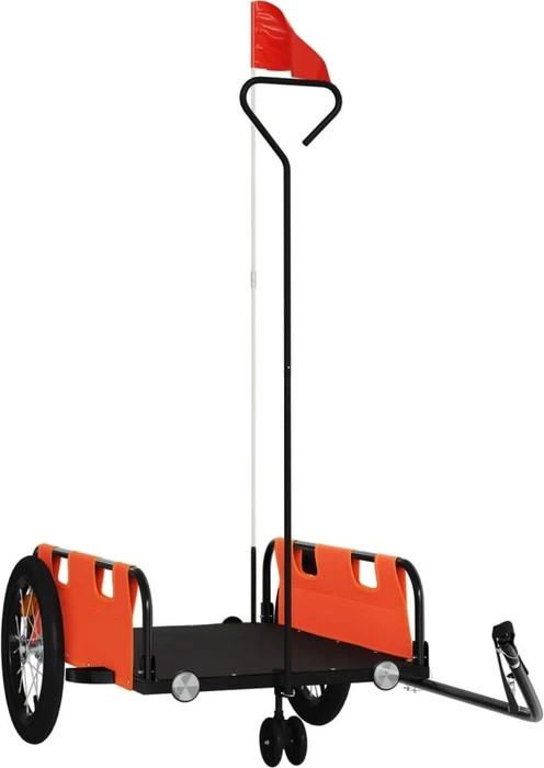 vidaXL Transport 124x64.5cm Fahrradanhänger orange
