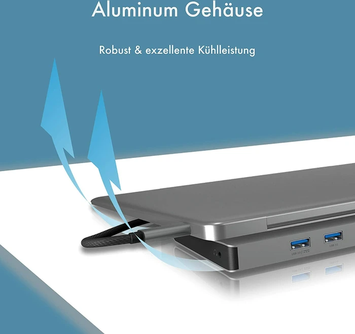 RaidSonic Icy Box IB-DK2106-C Multiport-Adapter, USB-C 3.0 [Stecker]