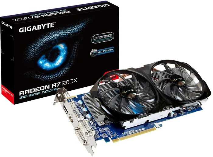 GIGABYTE Radeon R7 260X Windforce 2X OC Rev. 1.0, 2GB GDDR5, 2x DVI, HDMI, DP
