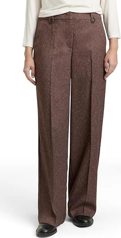 Tom Tailor Lea Wide Hose dark pecan brown structure (Damen)