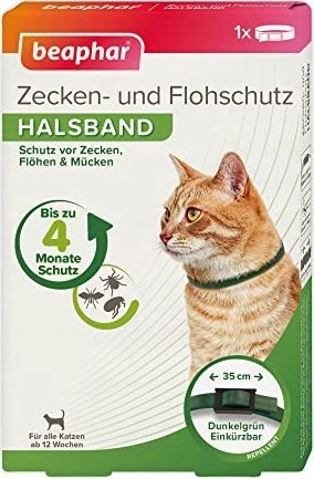 beaphar Zecken- & Flohschutz Halsband für Katzen, 1 Stück